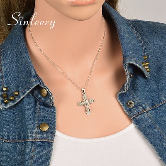 Women’s cross holy religious necklace pearl - Picture 4 of 7